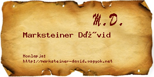 Marksteiner Dávid névjegykártya